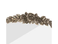Fativo Espejo de arco de metal - L 60,5 x H 91,6 cm - Espejo de pared de diseño dorado Marru00f3n