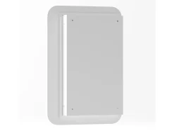 Espejo-Espejo de baño - Mueble con espejo - Estante regulable - 76 x 51 cm - Blanco