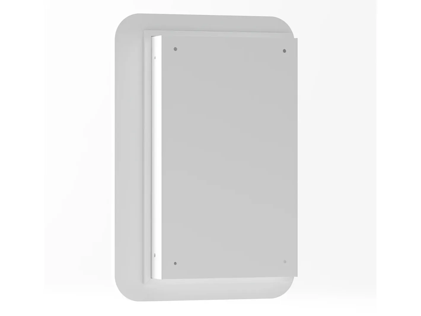 Espejo-Espejo de baño - Mueble con espejo - Estante regulable - 76 x 51 cm - Blanco