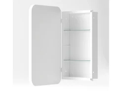 Espejo-Espejo de baño - Mueble con espejo - Estante regulable - 76 x 51 cm - Blanco