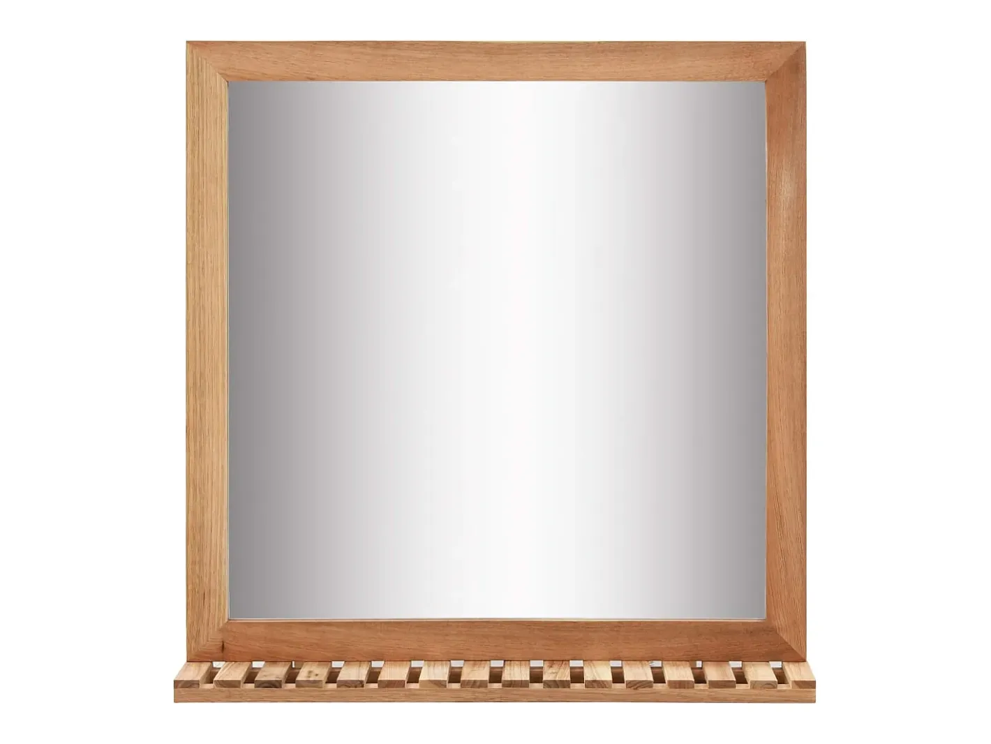 Best Espejo de baño 60 x 12 x 62 cm Madera maciza de nogal Marru00f3n
