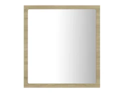 Sale Espejo de baño acrílico color roble Sonoma 40x8,5x37 cm ES449400 Marru00f3n