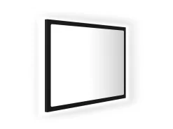 Espejo de baño acrílico brillo 60x8,5x37 cm ES999845 Negro