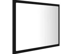 Espejo de baño acrílico brillo 60x8,5x37 cm ES999845 Negro