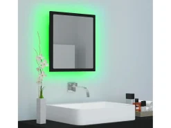 Espejo-Espejo de baño acrílico brillo 40x8,5x37 cm ES162411 Negro