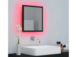 Espejo-Espejo de baño acrílico brillo 40x8,5x37 cm ES162411 Negro