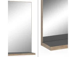 Vicco Espejo-Espejo de baño antracita 60x14.6x80 niko Gris antracita