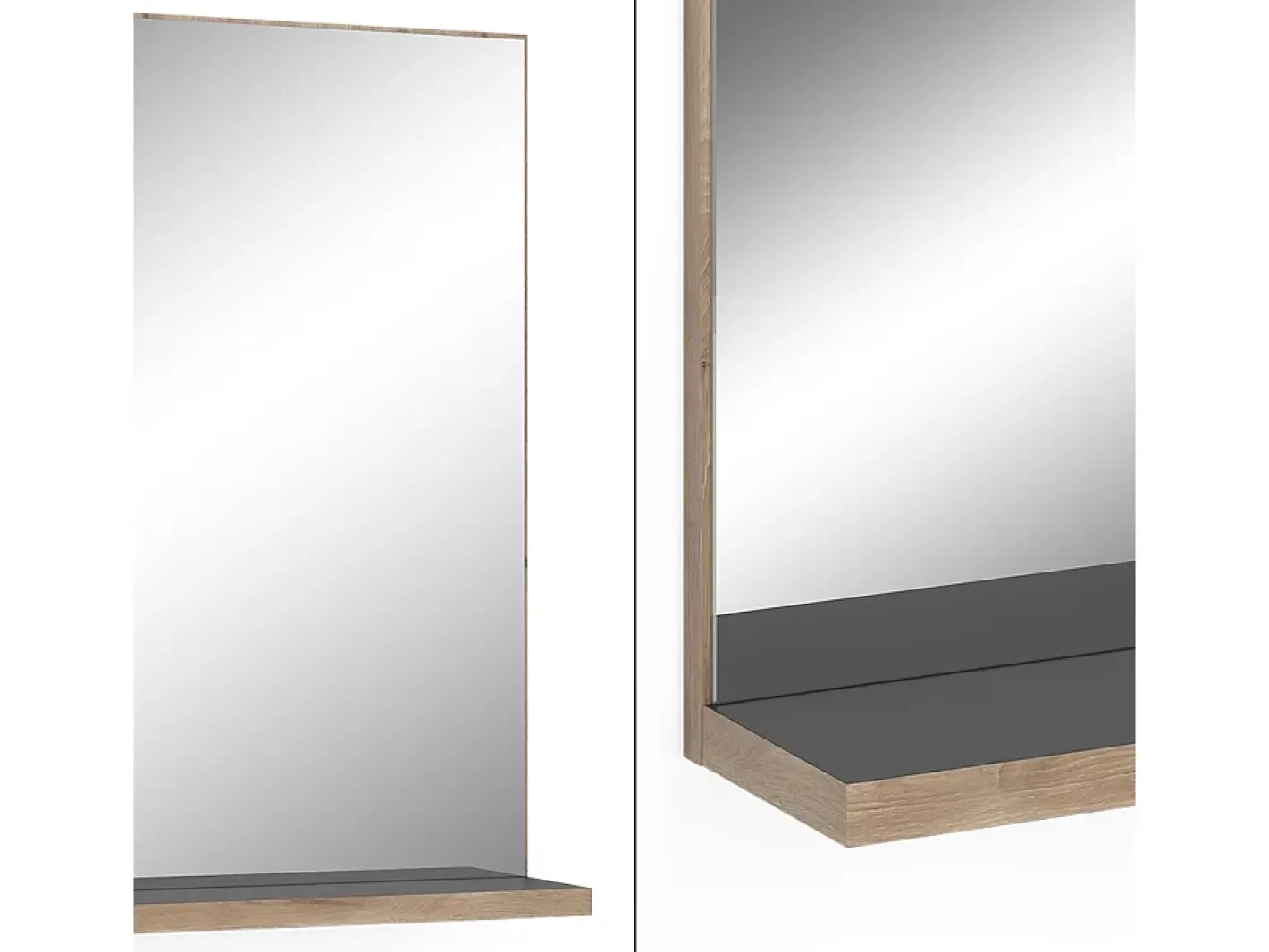 Vicco Espejo-Espejo de baño antracita 60x14.6x80 niko Gris antracita