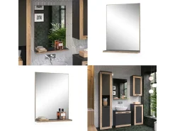 Vicco Espejo-Espejo de baño antracita 60x14.6x80 niko Gris antracita