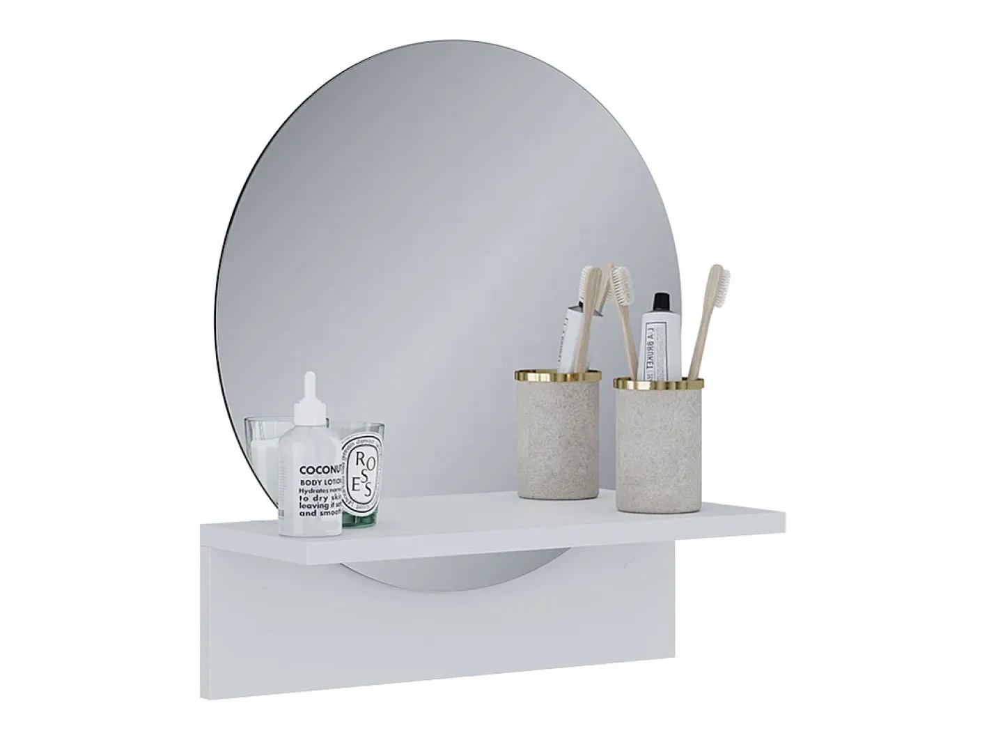 Vicco Espejo-Espejo de baño 40x15x47.5 elyra Blanco