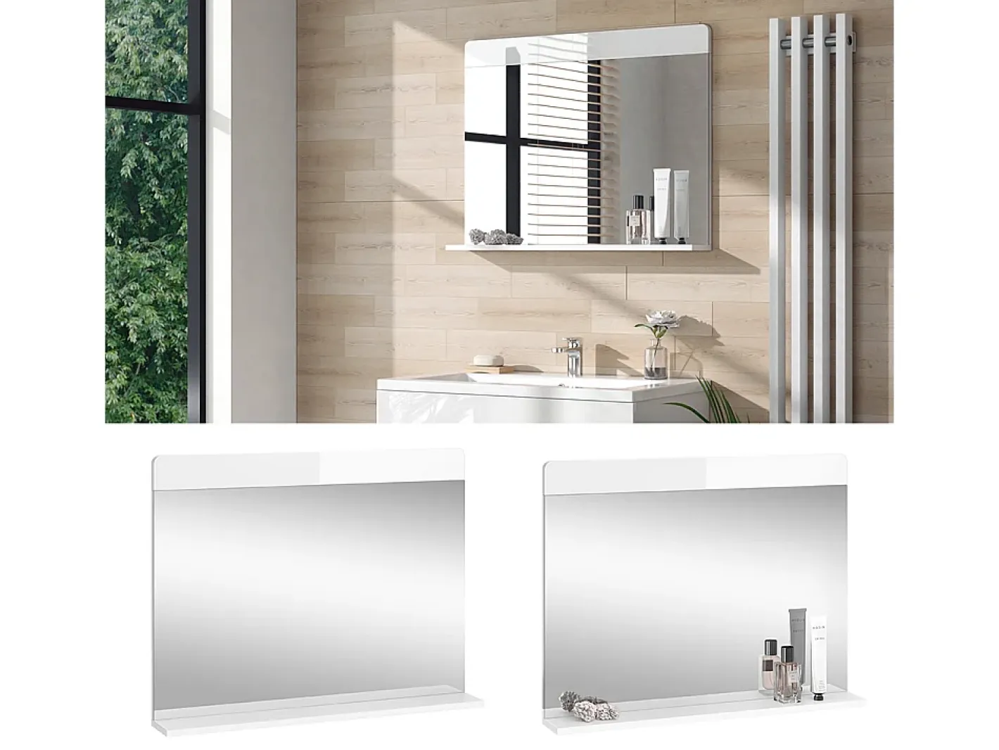 Vicco Espejo-Espejo de baño 80.1x12x62 izan Blanco