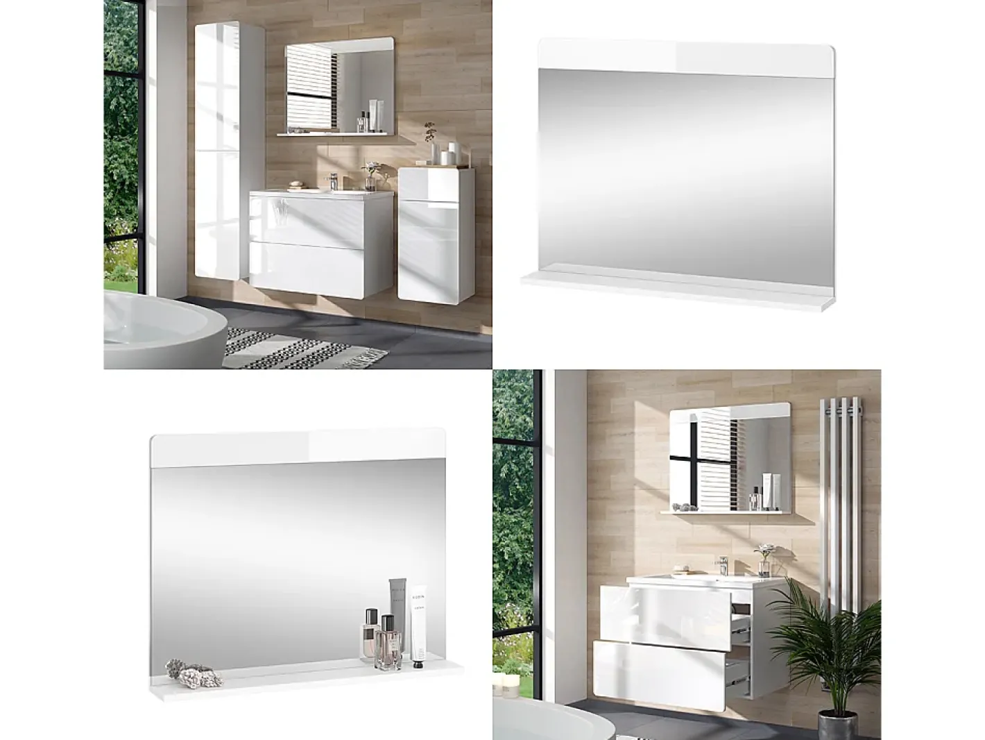Vicco Espejo-Espejo de baño 80.1x12x62 izan Blanco
