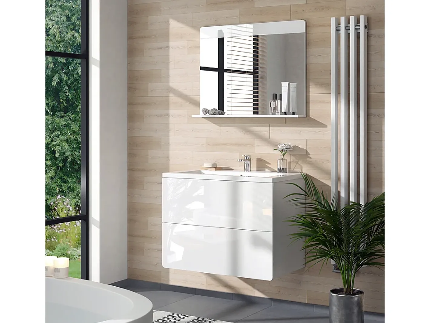 Vicco Espejo-Espejo de baño 80.1x12x62 izan Blanco