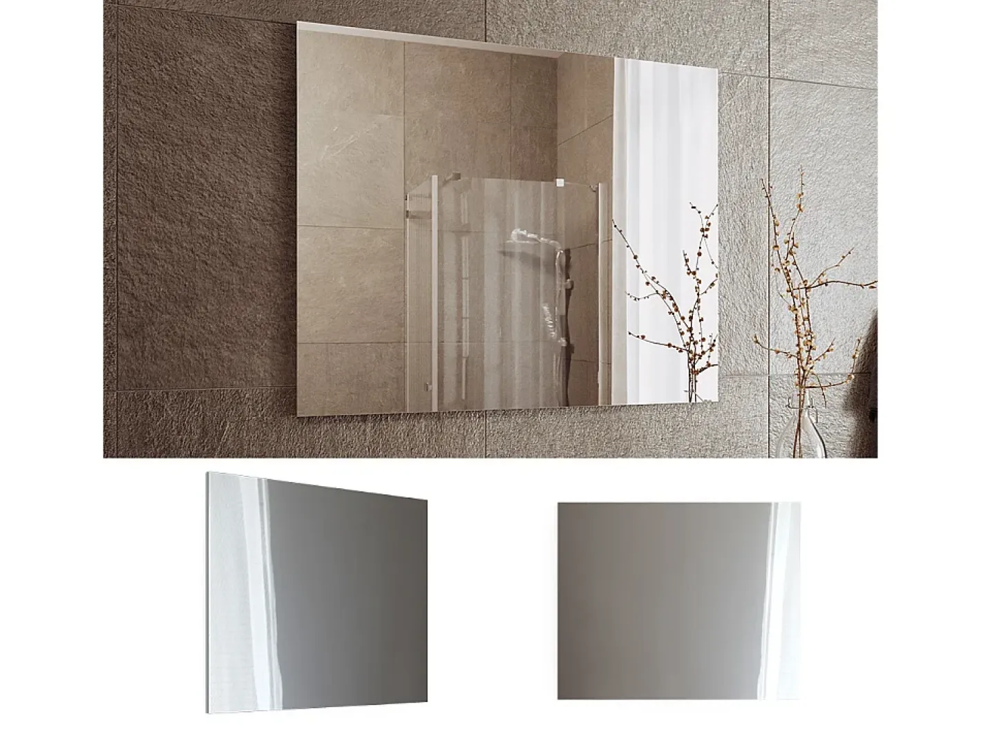 Hot Vicco Espejo de baño 2x80x65 viola Blanco