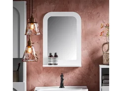 Sobuy Espejo de Baño con 1 Estante Espejo de Pared 38 x 9 x 54 cm BZR162-W ES Blanco Sale