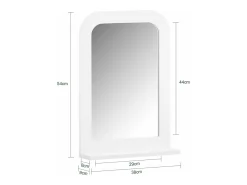 Sobuy Espejo de Baño con 1 Estante Espejo de Pared 38 x 9 x 54 cm BZR162-W ES Blanco Sale
