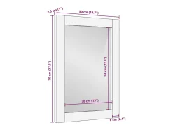 Espejo de baño con espejo Marrón 50 x 2,5 x 70 cm Marru00f3n New