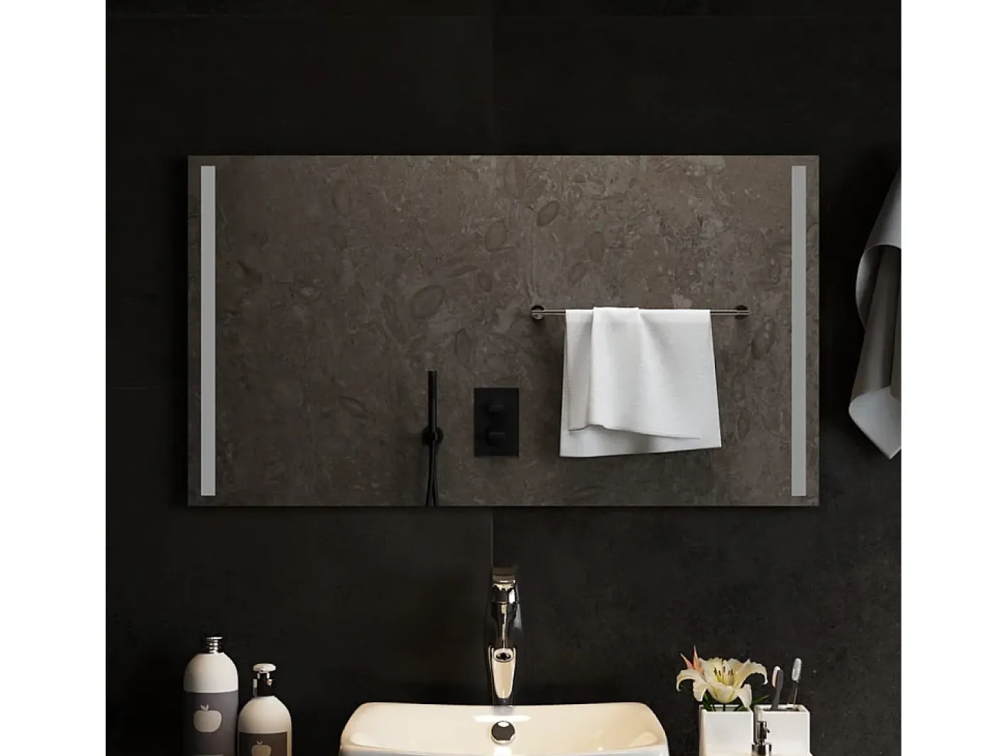 Espejo de baño con LED 90x50 cm ES216596 Transparente Discount