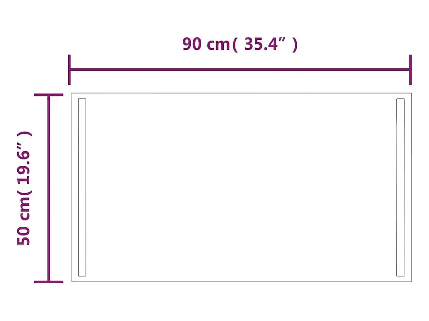 Espejo de baño con LED 90x50 cm ES216596 Transparente Discount