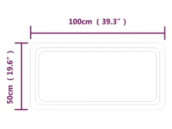 Espejo de baño con LED 100x50 cm ES363073 Transparente Discount