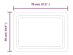 Espejo-Espejo de baño con LED 50x70 cm ES176414 Transparente