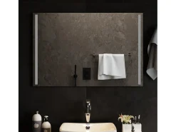 Espejo-Espejo de baño con LED 90x60 cm ES674249 Transparente