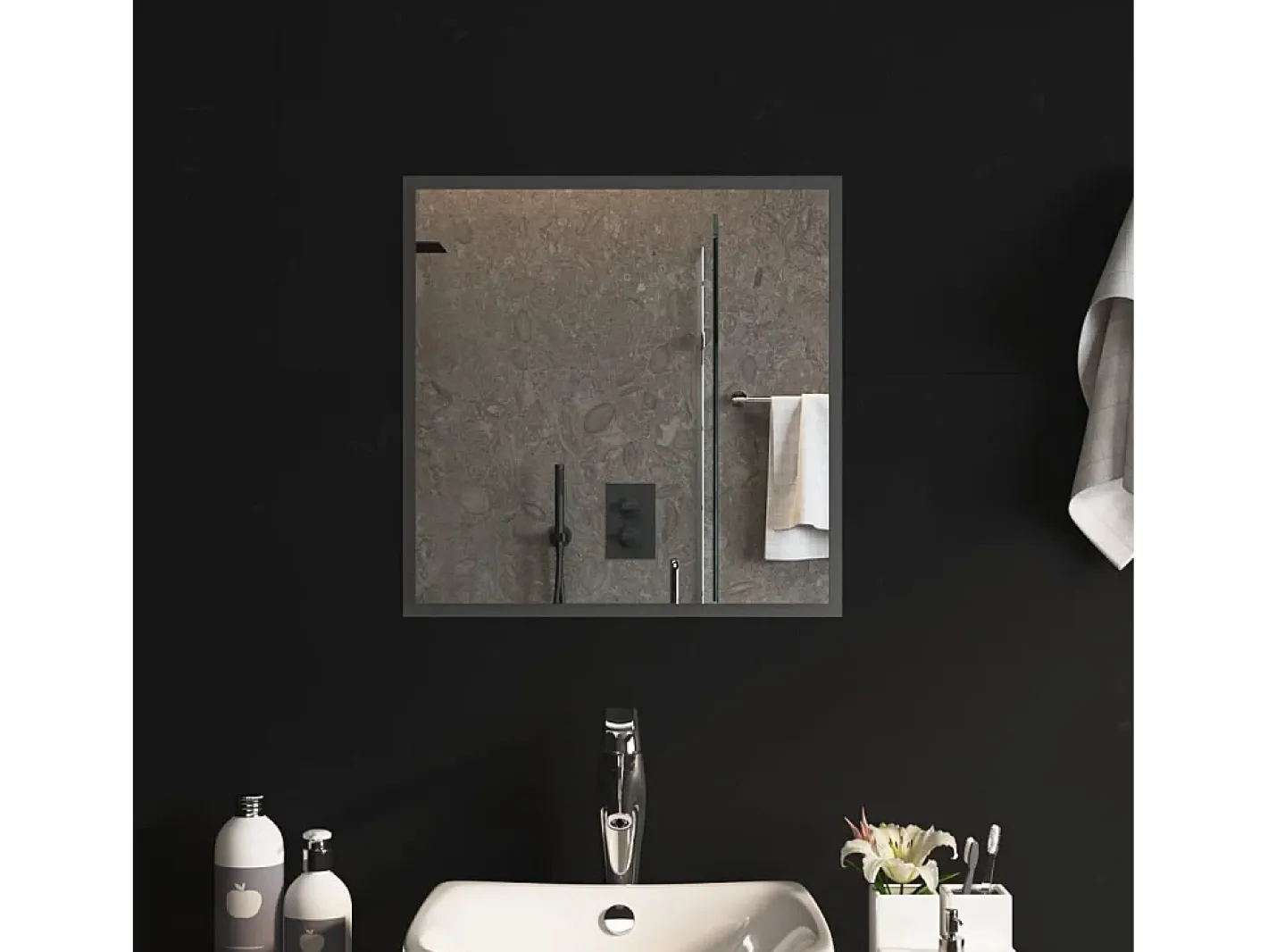 Espejo de baño con LED 50x50 cm ES235298 Transparente