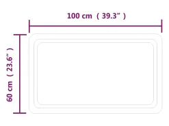 Outlet Espejo de baño con LED 100x60 cm ES477080 Transparente