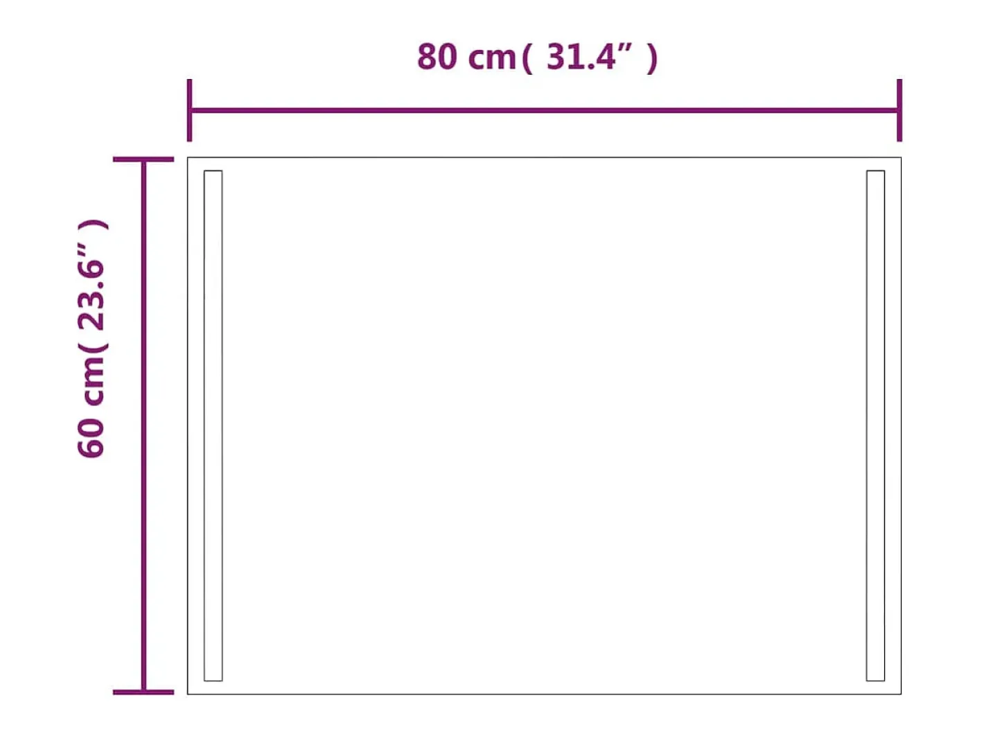 Espejo de baño con LED 60x80 cm ES663883 Transparente Clearance