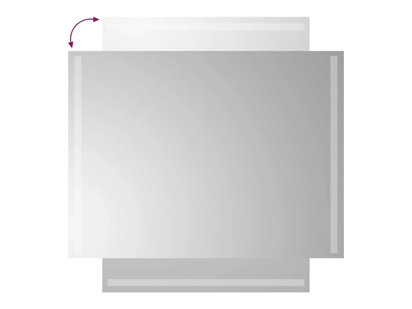 Espejo de baño con LED 60x80 cm ES663883 Transparente Clearance