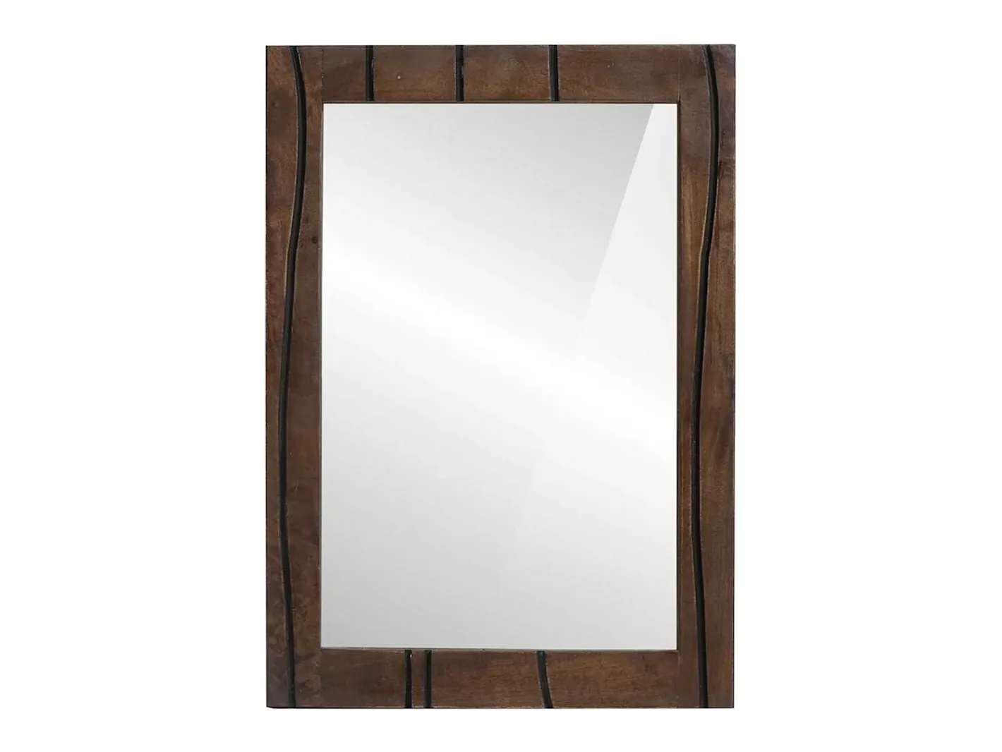 Espejo-Espejo de baño de pared marrón 50 x 2,5 x 70 cm Marru00f3n
