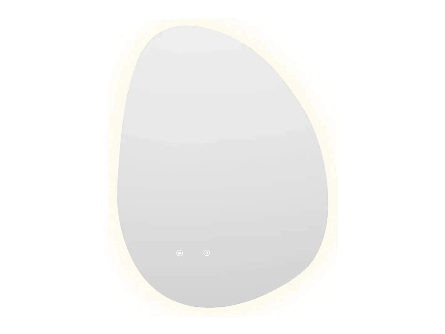 New OZAIA Espejo de baño iluminado asimétrico anti-vaho - 60 x 80 cm - INACIA Transparente