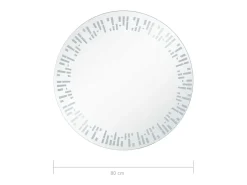 Espejo de baño LED 80 cm Plateado Hot