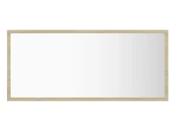 Helloshop26 Espejo-Espejo de baño LED 90 x 8,5 x 37 cm roble acrílico 02_0006964 Beige