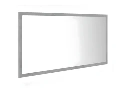 Espejo-Espejo de baño LED acrílico hormigón 90x8,5x37 cm ES450939 Gris