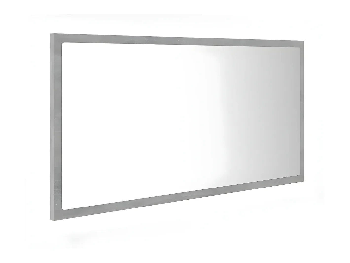 Espejo-Espejo de baño LED acrílico hormigón 90x8,5x37 cm ES450939 Gris