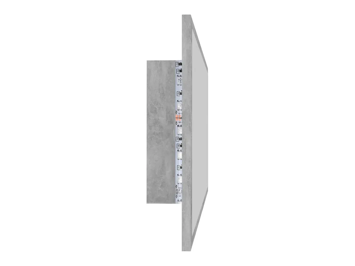 Espejo-Espejo de baño LED acrílico hormigón 90x8,5x37 cm ES450939 Gris