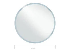 Espejo de baño LED de 60 cm Plateado
