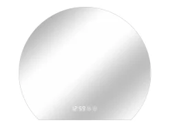 Hauss Spole Espejo de baño LED redondo, 80 cm, color plata con función antivaho - Cristal y metal Plateado Online