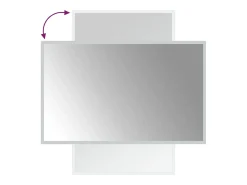 Espejo-Espejo de baño LED 50x80 cm Transparente