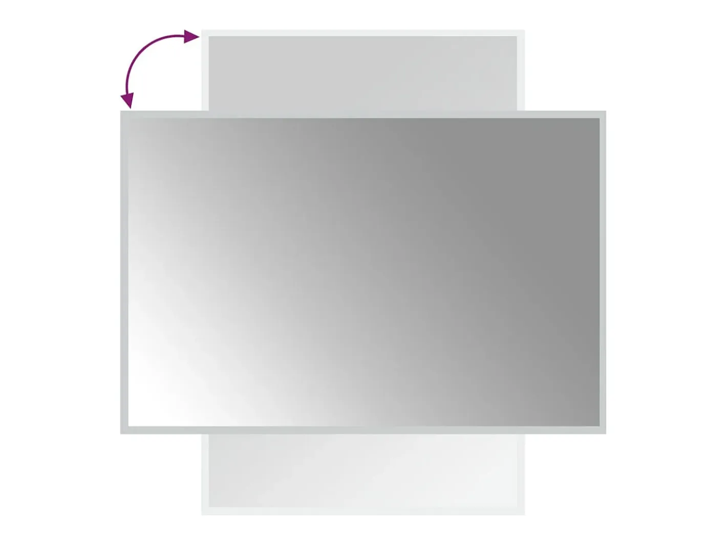 Espejo de baño LED 60x90 cm Transparente Online