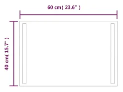 Discount Espejo de baño LED 60x40 cm Transparente