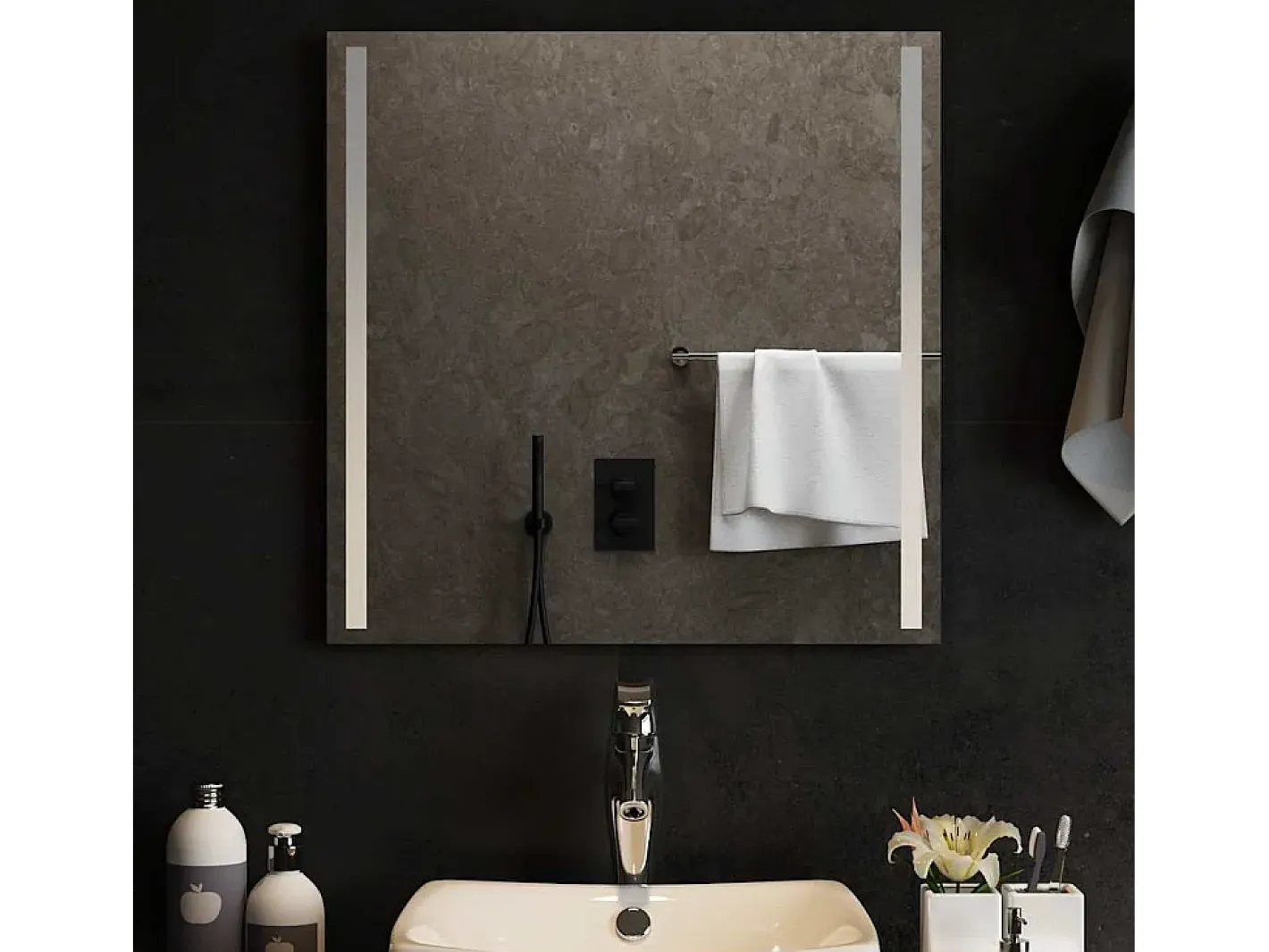 Espejo de baño LED 60x60 cm Transparente Discount