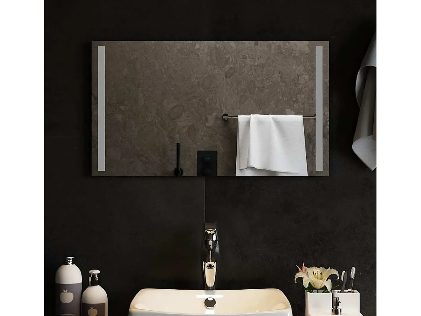 Espejo de baño LED 70x40 cm Transparente Discount