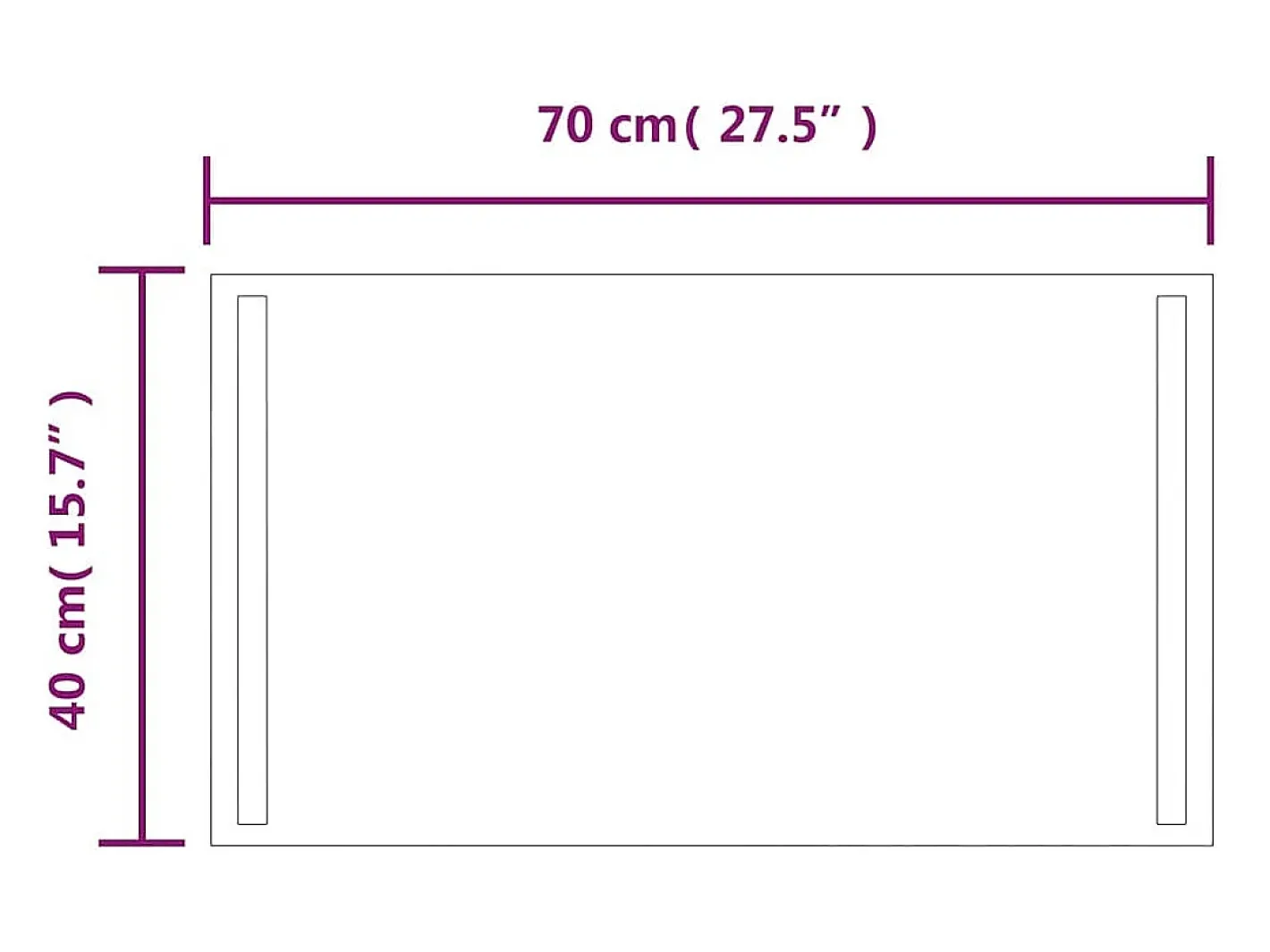 Espejo de baño LED 70x40 cm Transparente Discount
