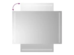 Clearance Espejo de baño LED 40x60 cm Transparente