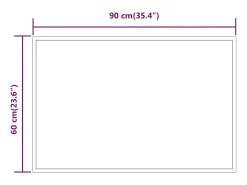 Clearance Espejo de baño LED 90x60 cm Transparente