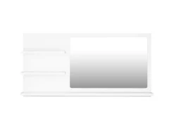 Espejo de baño madera contrachapada 90x10,5x45 cm ES142185 Blanco Clearance