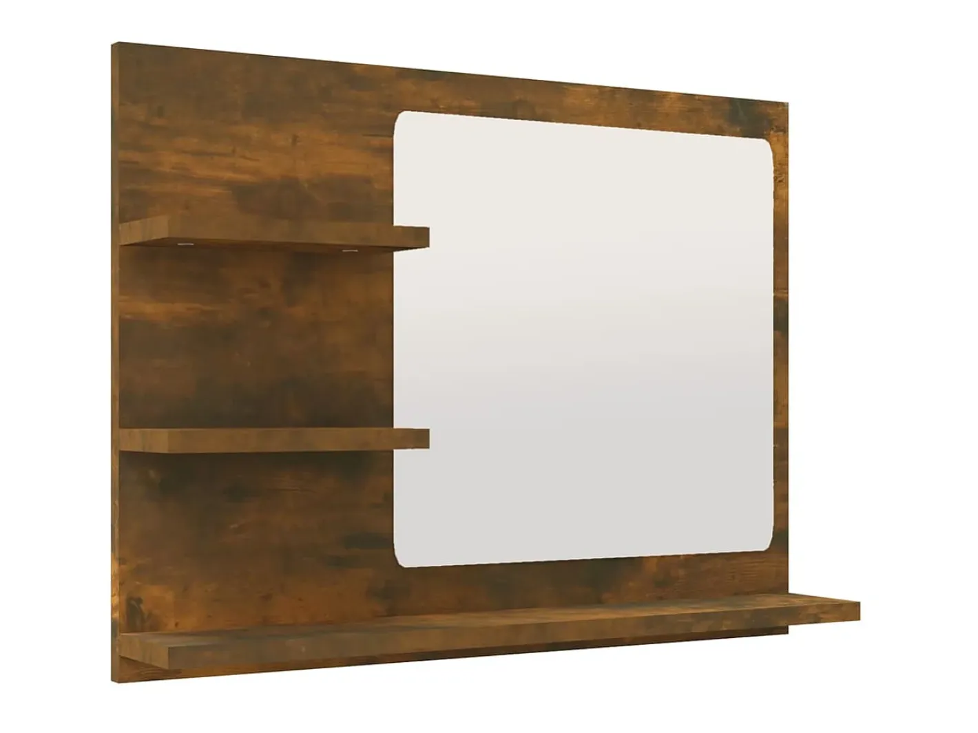 Espejo de baño madera contrachapada roble ahumado 60x10,5x45 cm ES320706 Marru00f3n New