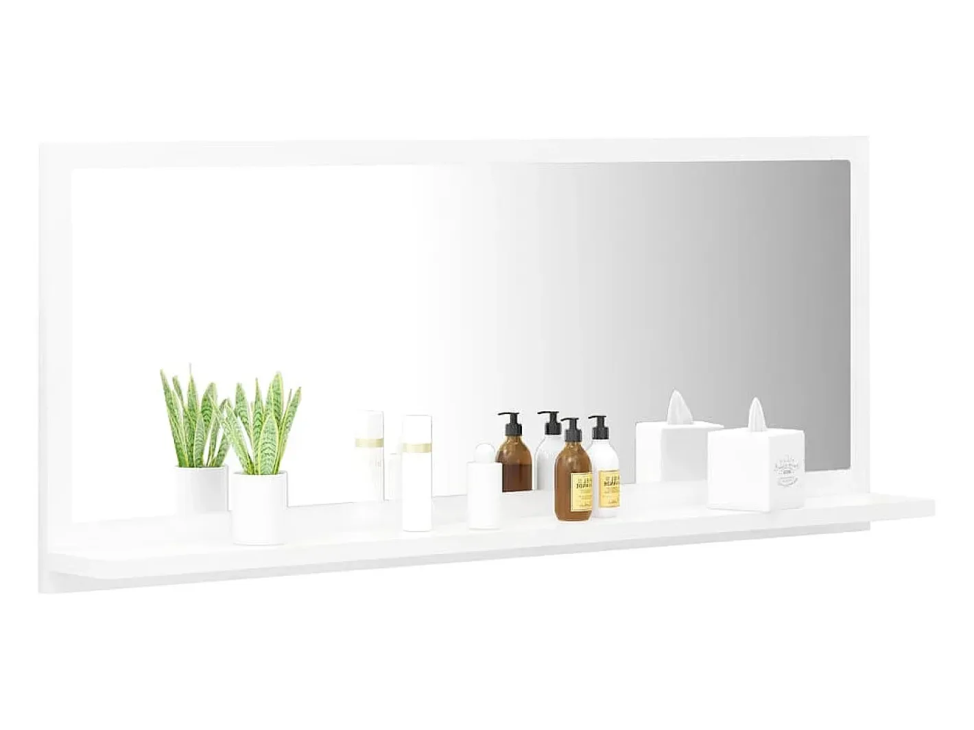 Espejo-Espejo de baño madera contrachapada 90x10,5x37 cm ES706876 Blanco